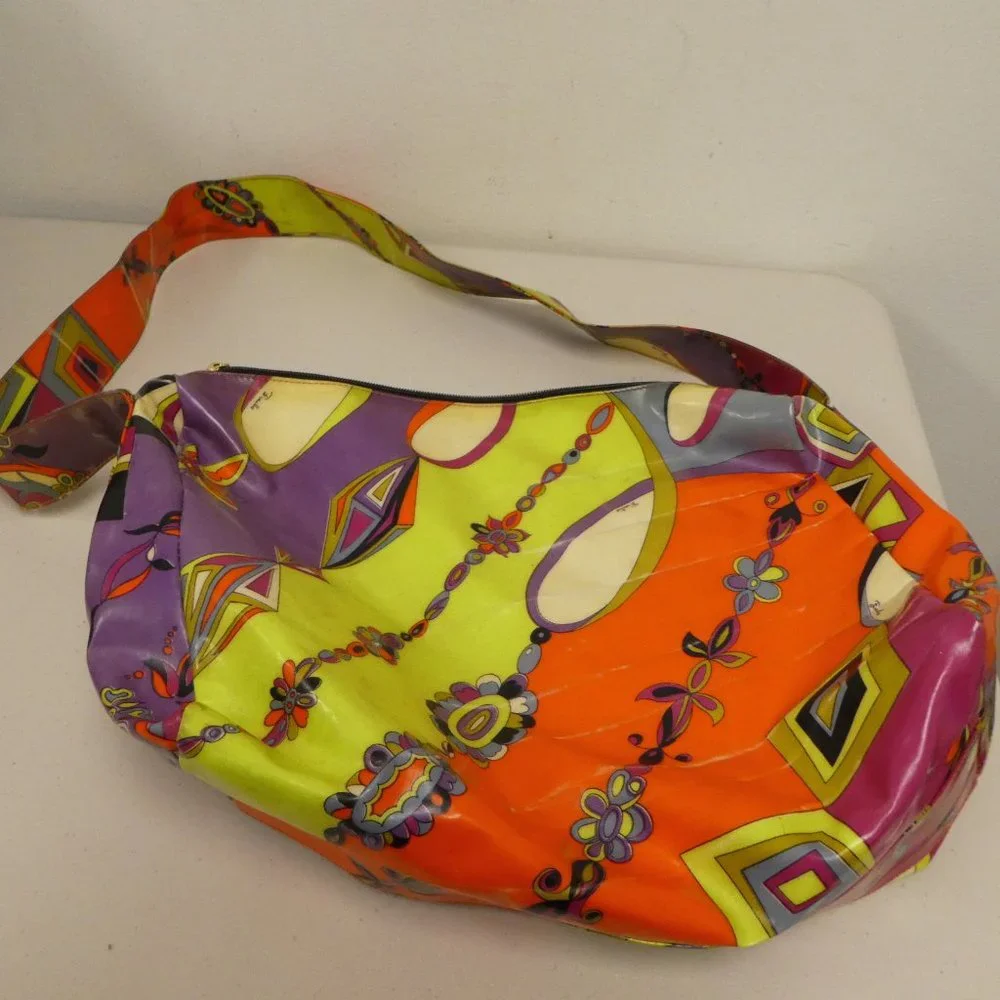 Emilio Pucci Vintage multicolor hobo tote large shoulder bag